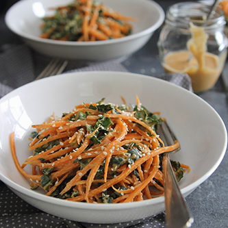 Photo of spicy thai carrot and kale salad