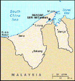 Map of Brunei