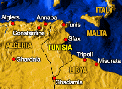 Map of Tunisia