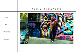 Screen shot of Daria Burachek's e-portfolio
