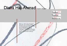 A screen shot of Diana Haj-Ahmad's Portfolio
