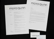 Photograph of Moira Quinn's resume, cover letter and business card
