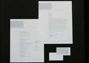 Photograph of Yvonne Fu's resume, cover letter and business card