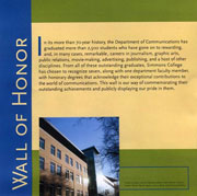 Photograph of the Wall of Honor Introduction Panel