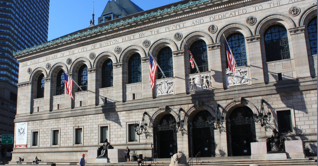 Entrance of the Boston Public Library Central Branch