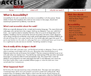 A screen shot of the Access Now website