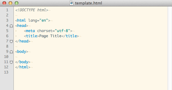 A screenshot of a basic XHTML page