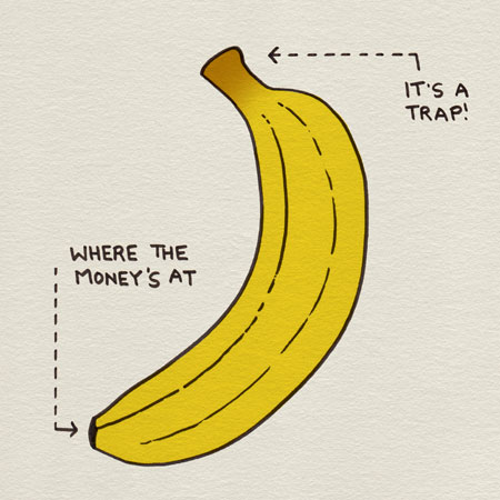 peeling bananas image
