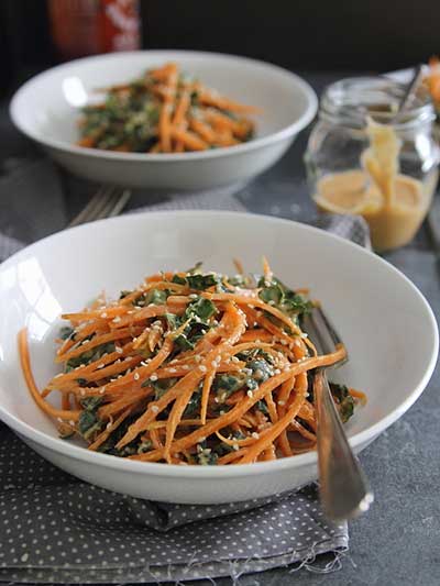 Photograph of Spicy Thai Carrot and Kale Salad
