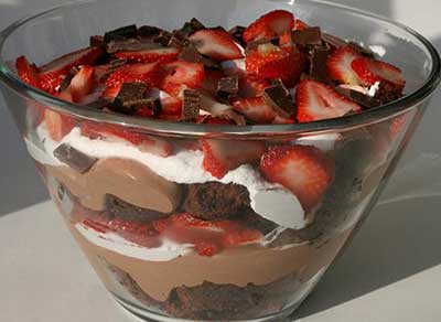 photo of the chocolate trifle