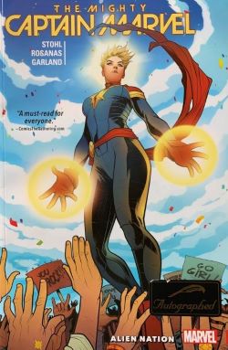 comic art with woman in superhero suit floating in front of a crowd