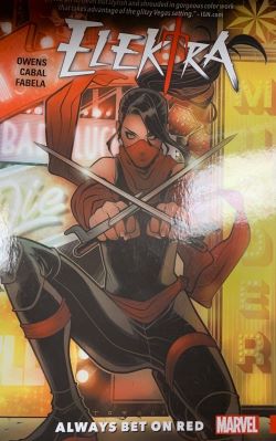 comic art of woman crouching holding two sai weapons