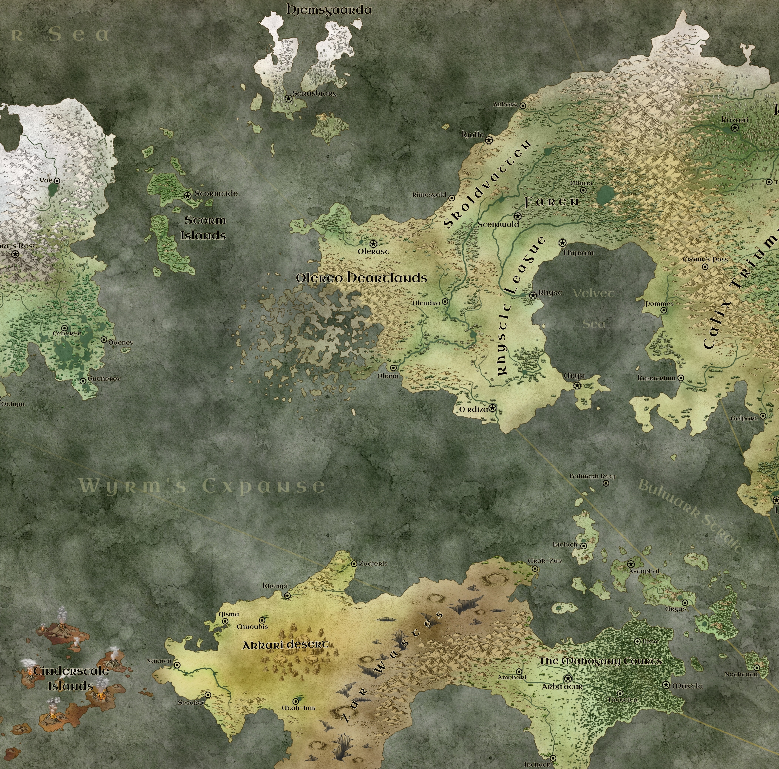 Map of the Wyrm's Expanse.