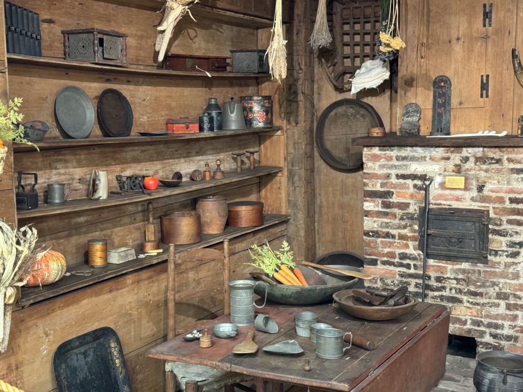 photo of colonial table and food