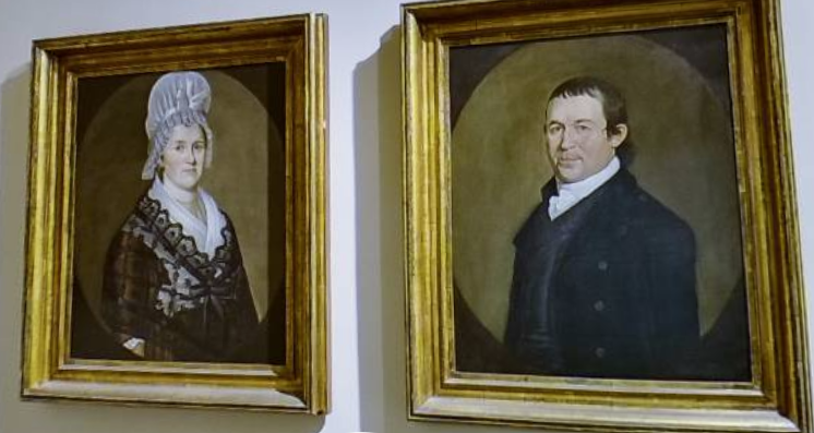 artistic painting of The Bancrofts on a wall