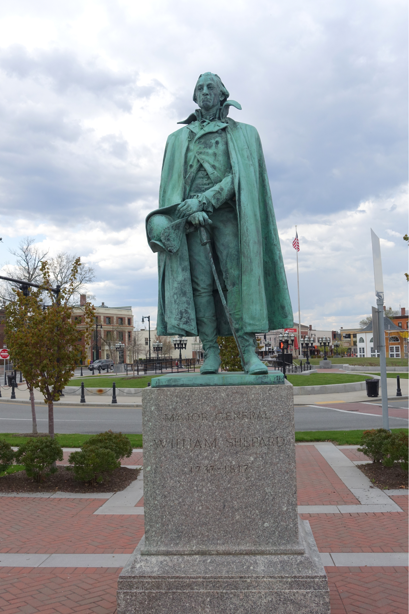 picture of General Shepard in downtown Westfield