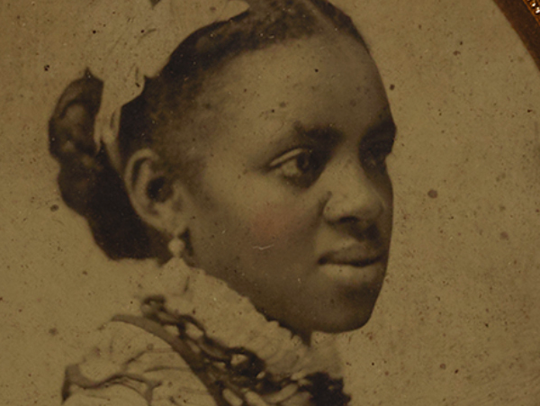 Daguerreotype image of an African American woman