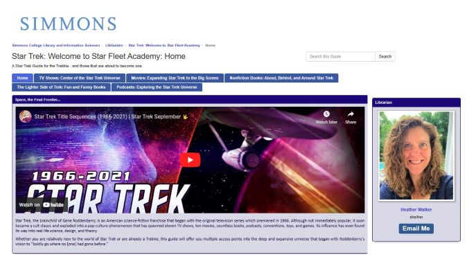 Star Trek LibGuide cover page