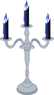 lit candleabra